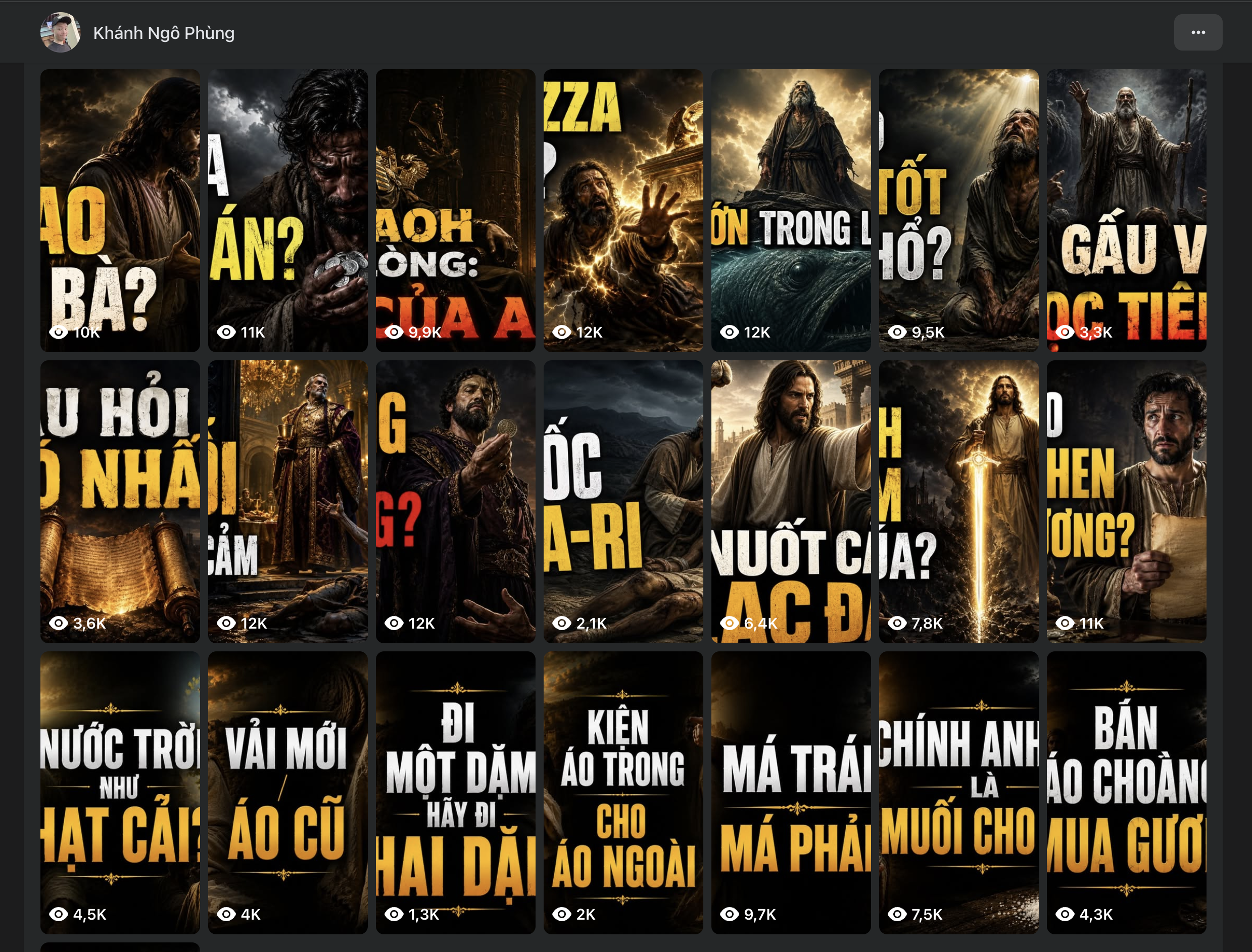 Các video reels và traffic từ tool