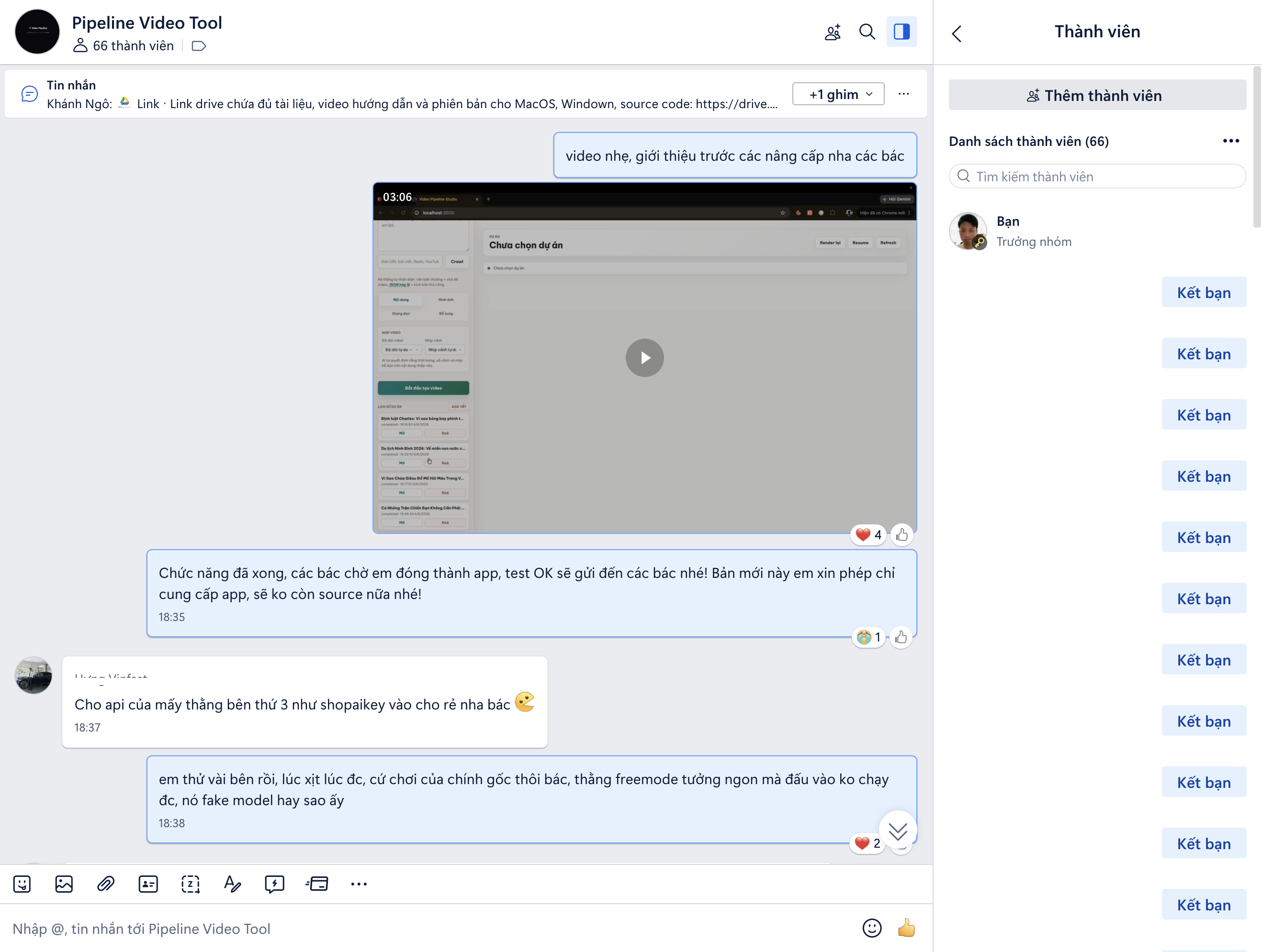 Nhóm Zalo hỗ trợ khách mua tool