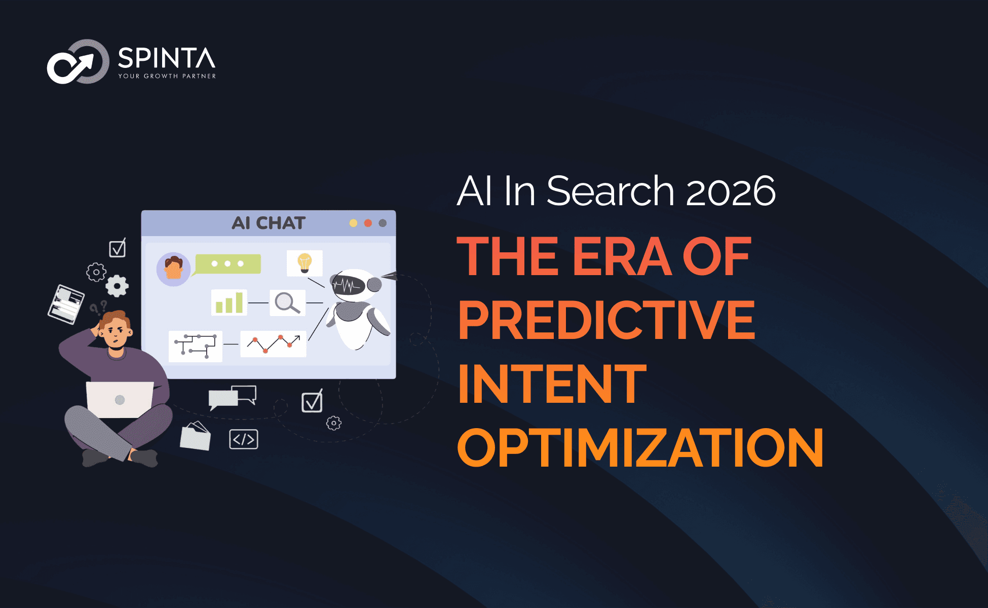 Hình ảnh mô tả khái niệm Tối ưu hóa AI (AIO) và vai trò của nó trong việc định hình tương lai tìm kiếm kỹ thuật số vào năm 2026.