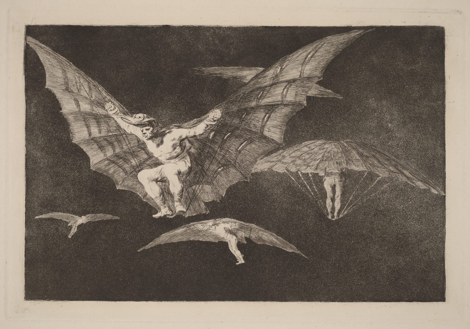 Hình minh họa của bài viết là tác phẩm “Modo de volar” (Một cách để bay) của Francisco Goya, họa sĩ người Tây Ban Nha.
